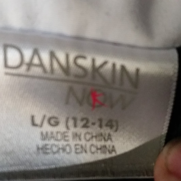 L 12-14 Danskin 2pc. dk blue with whiteWind/J Suit - Picture 2 of 2